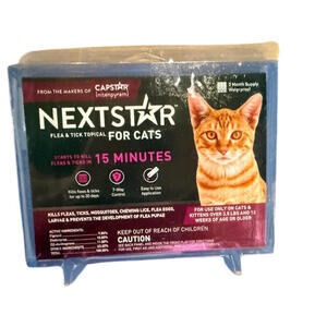 Nexstar Flea & Tick Topical for Cats over 3.5 lbs Fast Acting 3 Month Supply 109
